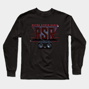 Retro Synth  Radio  Logo design Long Sleeve T-Shirt